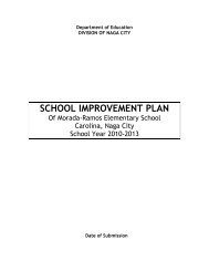 school improvement plan - DepEd Naga City