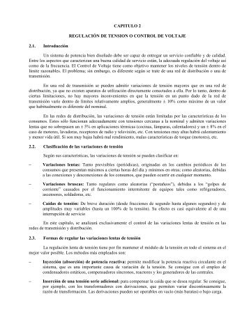 CAPITULO 2 REGULACIÃƒÂ“N DE TENSION O CONTROL DE ...