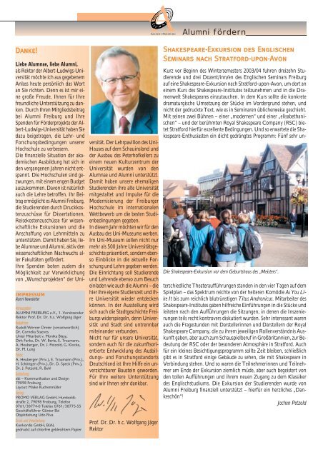 Newsletter-200401.pdf - Alumni Freiburg - Albert-Ludwigs ...