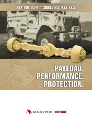 PAYLOAD. PERFORMANCE. PROTECTION. - Meritor
