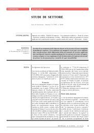 STUDI DI SETTORE - Ratio