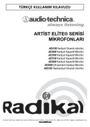 Audio Technica Artist Elite Serisi Turkce Manuel - Radikal