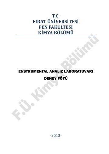 Enstrumental Analiz LaboratuvarÄ± - Portal - FÄ±rat Ãniversitesi