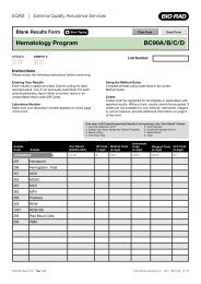 EQAS Blank Results Form - Hematology Program - QCNet