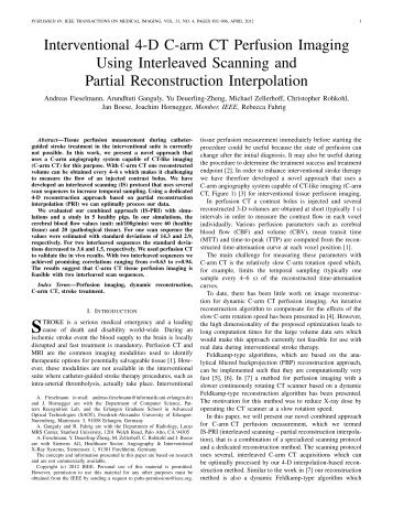 Interventional 4-D C-Arm CT Perfusion Imaging Using Interleaved ...