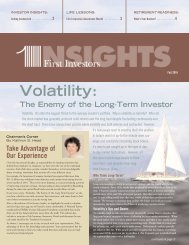 Fall 2010 Issue - First Investors