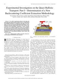 Experimental Investigation on the Quasi-Ballistic Transport: Part ... - Ief