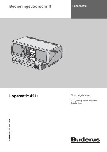 Bedieningsvoorschrift Logamatic 4211