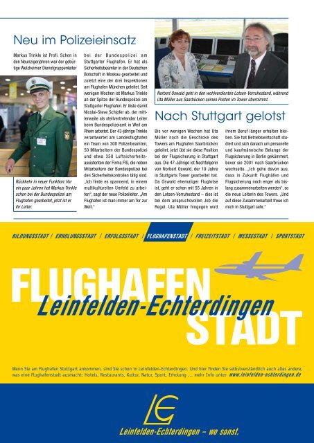 Service mit Persönlichkeit - Flughafen Stuttgart