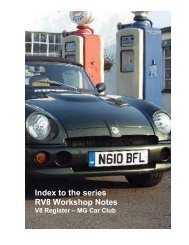 Index to the series RV8 Workshop Notes - V8 Register