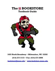 Textbook Guide - MSOE Bookstore