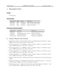 1 Biographical Data 2 Grants, Honors and Awards - School of ...