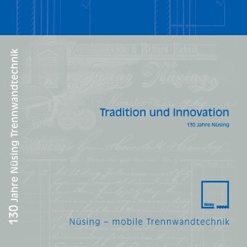 Tradition und Innovation - NÃ¼sing