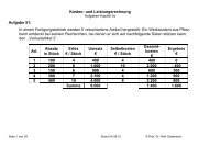 Kosten- und Leistungsrechnung Aufgabe 51: In einem ... - guedemann