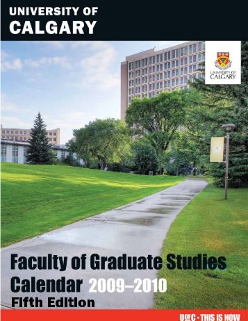 Revised Dec. 17, 2009 - Fifth Edition - Faculty of Graduate Studies ...