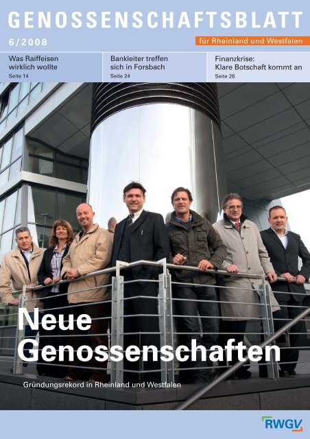 Neue Genossenschaften - RWGV