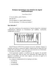 Analyse dynamique non linÃ©aire du signal stabilomÃ©trique