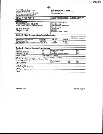 Web Based MSDS