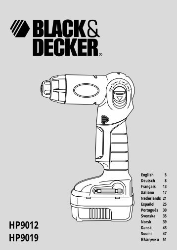 HP9012 HP9019 - Service - Black & Decker