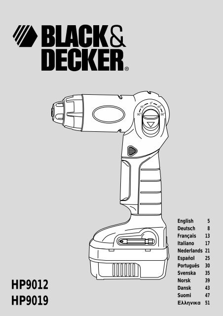 HP9012 HP9019 - Service - Black & Decker