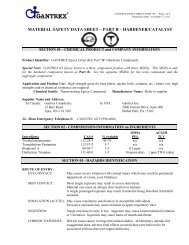 material safety data sheet â part b â hardener/catalyst - Gantrex