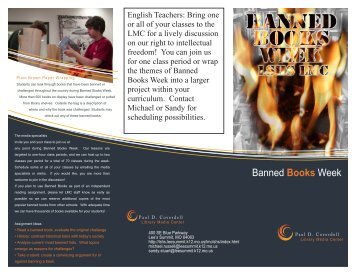 Banned Books Week tri-fold for teachers - LSHS