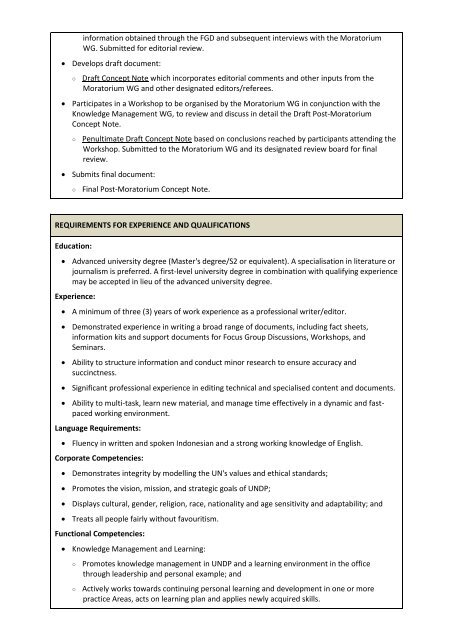 Terms of Reference - INDIVIDUAL CONSULTANT ... - UNDP