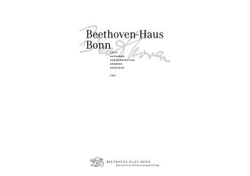 der verein beethoven-haus - Beethoven-Haus Bonn