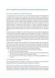 Note conceptuelle concernant le processus de consultation ... - ADEA