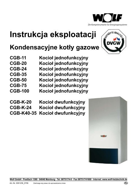 Instrukcja eksploatacji CGB 11 - 100 PL 3061239_07 - Wolf