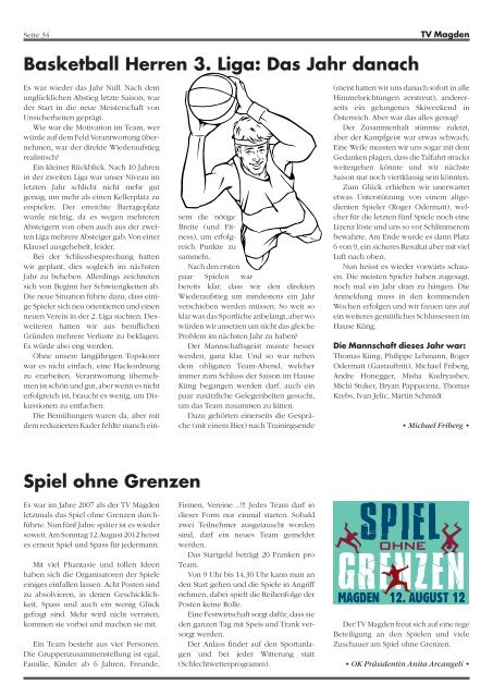 Ausgabe 3/2012 - Magdener Dorfzytig