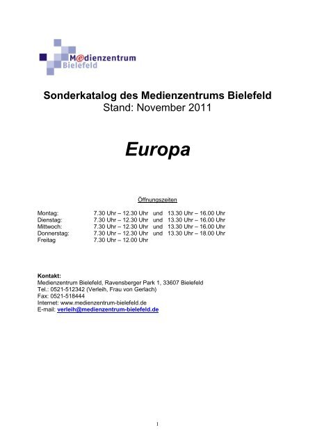 Europa - Medienzentrum Bielefeld
