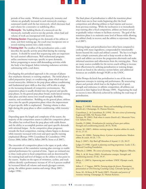 Cycling Your Periodization - United States Olympic Committee