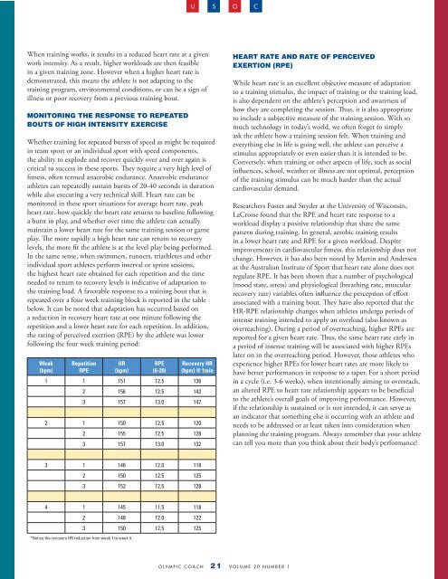 Cycling Your Periodization - United States Olympic Committee