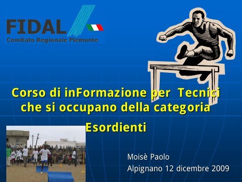 Corso per tecnici categoria esordienti 2 - Fidal Piemonte
