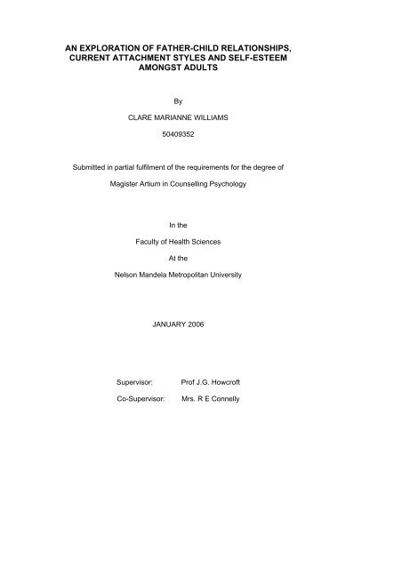 An Exploration Of Father Child Relationships Current - 