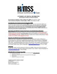 ATTENDEE LIST RENTAL INFORMATION - HIMSS Vendor Center