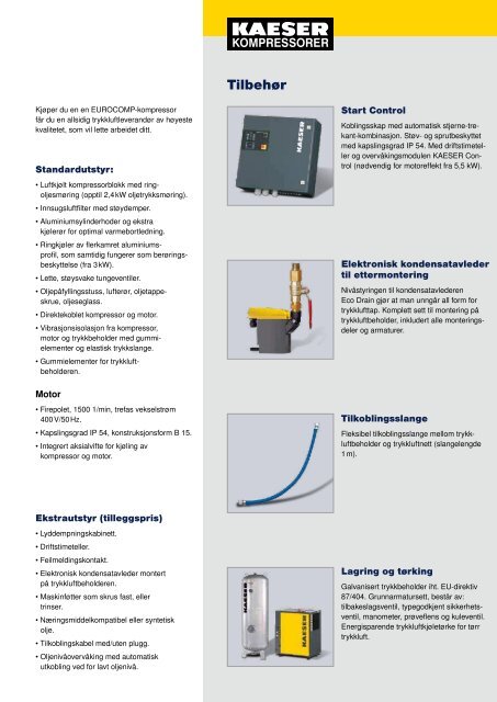 Stempelkompressorer EUROCOMP serien - KAESER Kompressorer