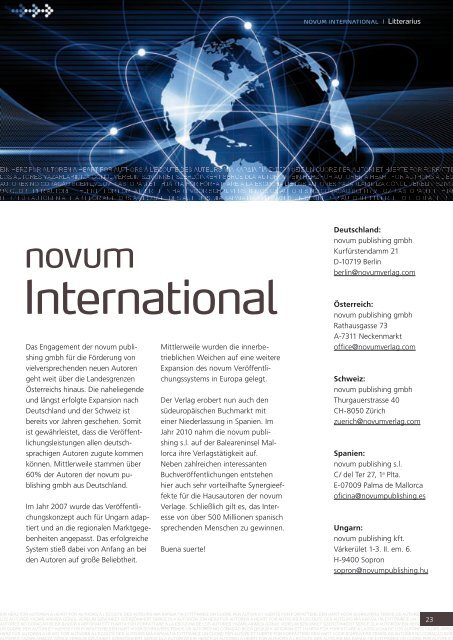 sind unsere - Novum Verlag