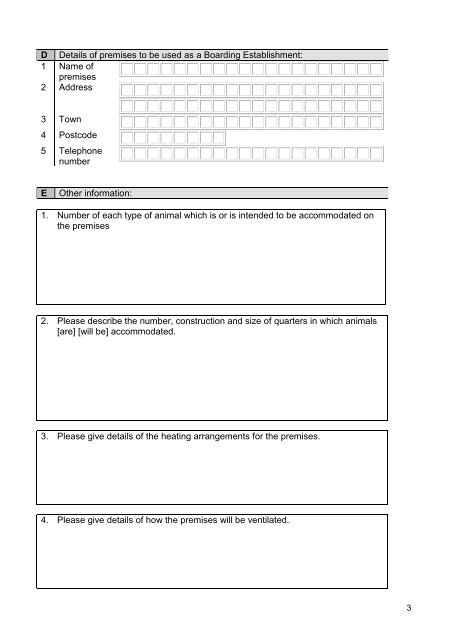 Animal Boarding Application Form - Wigan Council