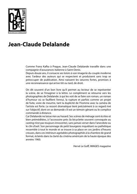 Jean-Claude Delalande - Réseau art contemporain Alsace