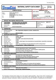 MATERIAL SAFETY DATA SHEET - StonCor Africa