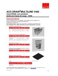 ACO DRAIN Â® MULTILINE V400 Canal DN400, sem ... - lusitana aco