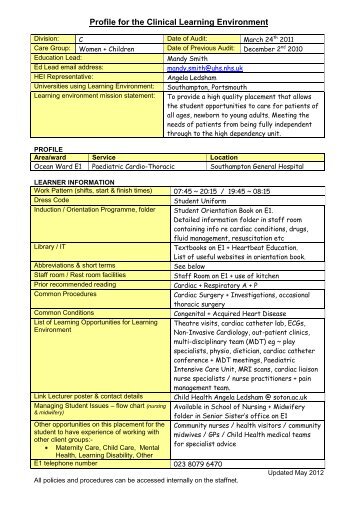 Paediatric cardiology clinical profile - University Hospital ...