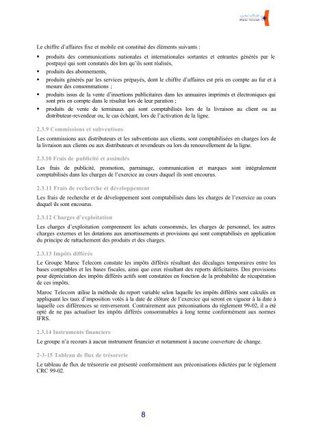 COMPTES CONSOLIDES AU 30 JUIN 2004 - Maroc Telecom