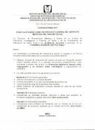 Convocatoria - Edumed IMSS - Instituto Mexicano del Seguro Social