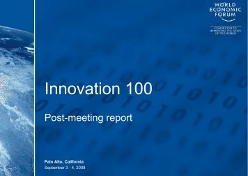 Innovation 100 - The World Economic Forum