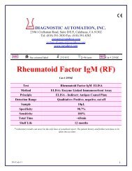 Rheumatoid Factor IgM (RF) - ELISA kits - Rapid tests