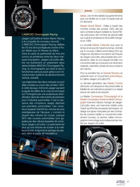 Jaeger-LeCoultre - Magazine Sports et Loisirs