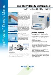 with Built-in Quality Control - Mettler Toledo